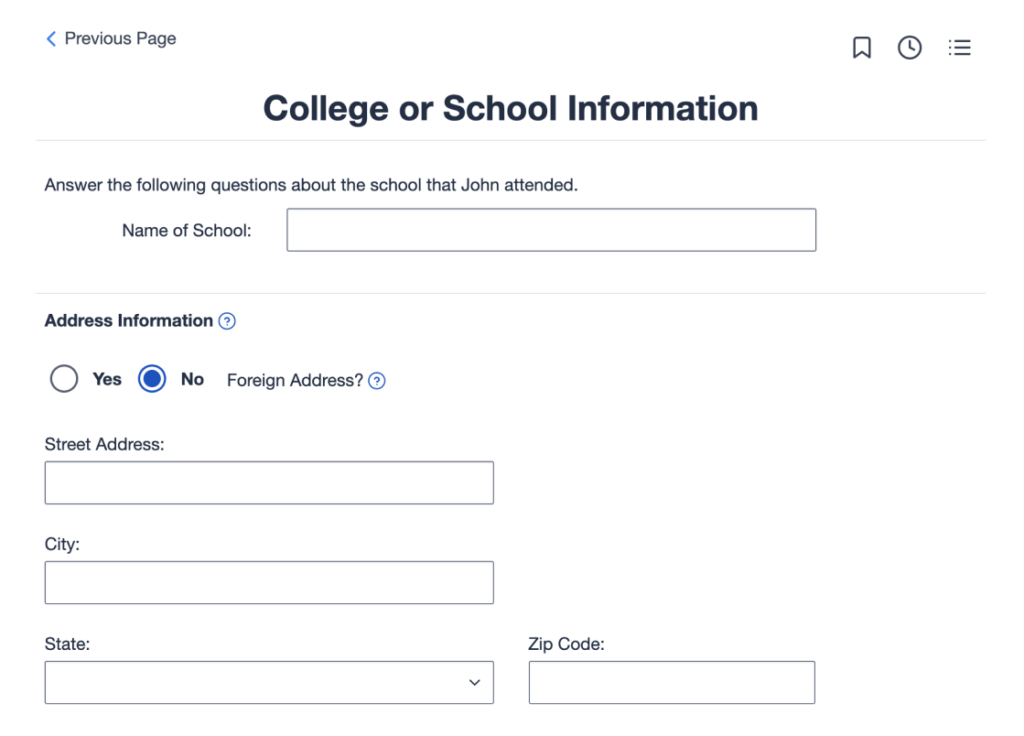 School page before